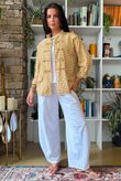 Nonni Gingam Napoleon Jacket Mustard